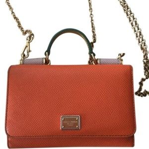 DOLCE & GABBANA Authentic Leather Chain Purse